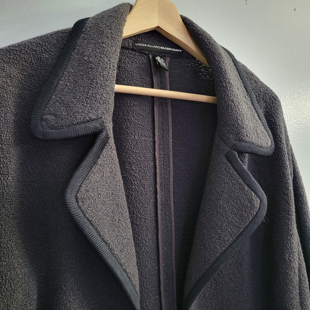 LINDA ALLARD ELLEN TRACY Size 16 Women's Wool Blend Minimalist Blazer - Picture 7 of 9